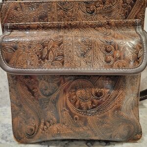 Relic Tan Embossed Leather Bag